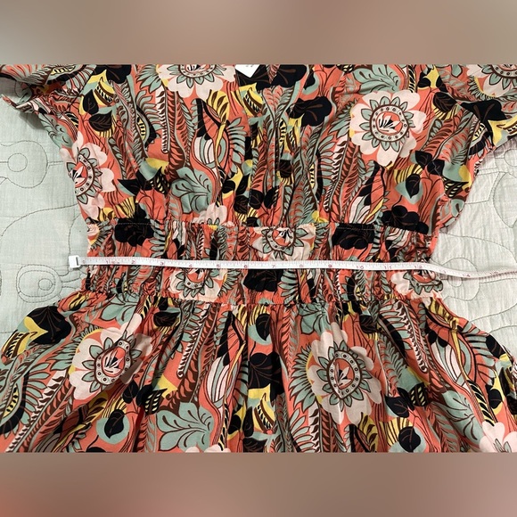 NEW Anthropologie Somerset Maxi Dress Sz XS Boho Floral Tiered Pockets Pink/Rose - Picture 6 of 10